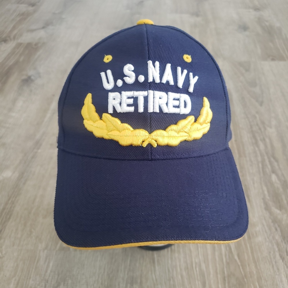 US Navy Retired Officer‎ Adjustable Strapback Baseball Hat Cap Scrambled Eggs - Picture 2 of 7